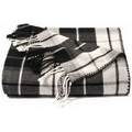 Black/White Plaid Bamboo Blanket